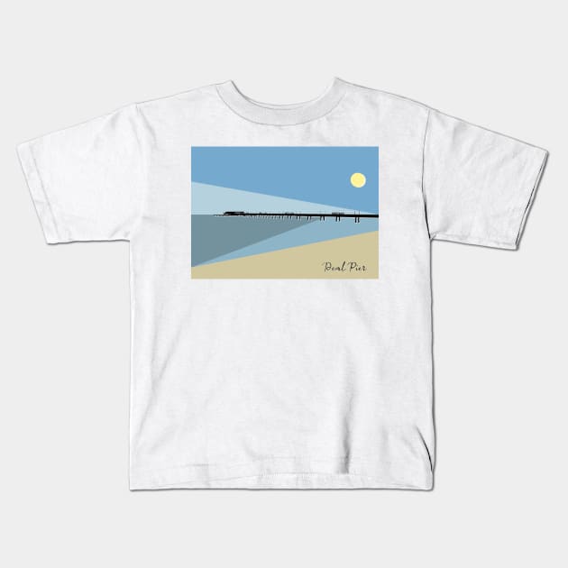 Deal Pier Seafront Kent Kids T-Shirt by OneThreeSix